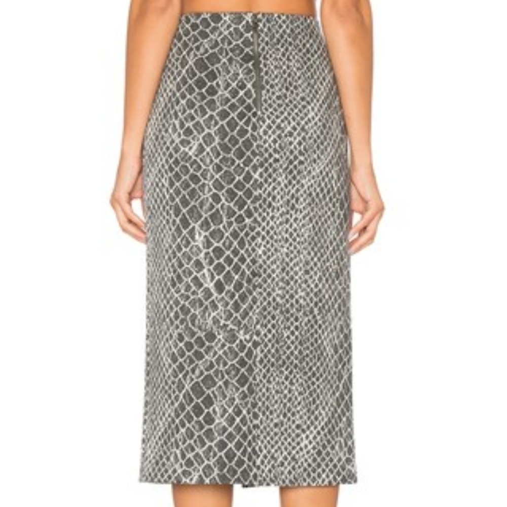 Alice + Olivia Spiga Pencil Skirt in Grey & Off White